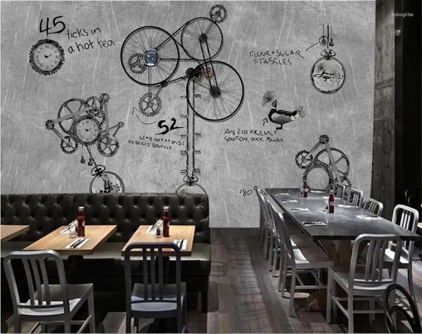 Sfondi Bacal Custom Wallpaper personalizzato 3D Murale Mural Minimalista Greybackground Black Geometry Decorazioni da parete Dipinto Papel De Parede