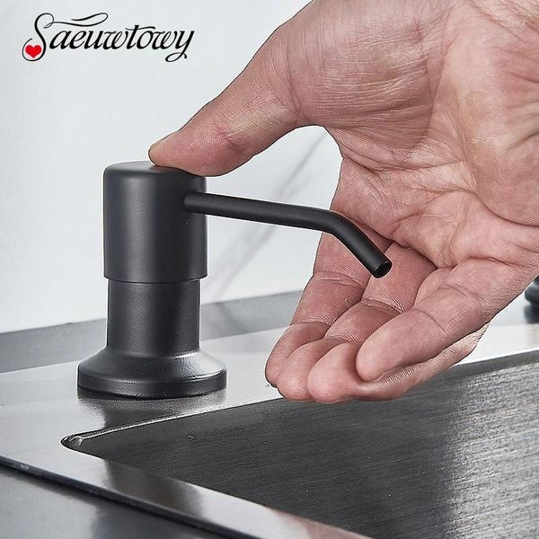 Жидкий мыльный дозатор Matte Black Kitchen Pulther Sulf 220 мл пластиковая раковина для бутылки