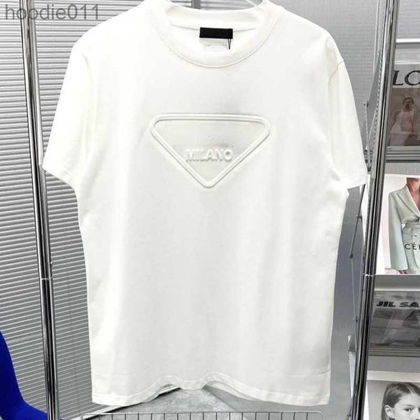 T-shirt maschile Summer Short Slitta Slitta Mens Cotton Round Neck Felpa classico Thirt Pd Designer Pd Designer Pd Maglietta da donna Pullover Cotton TEE 4XL C24325