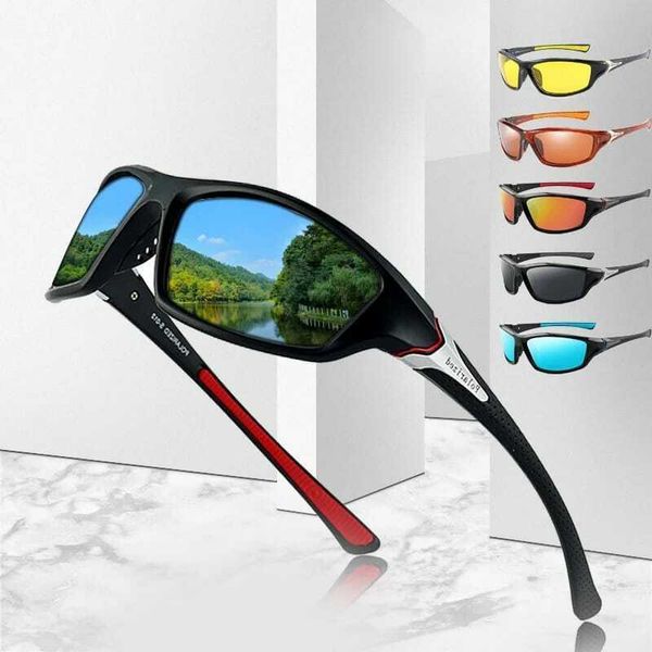 Поляризованные солнцезащитные очки Мужчины Женские квадратные велосипедные спортивные спортивные рыбалки UV400 UK B