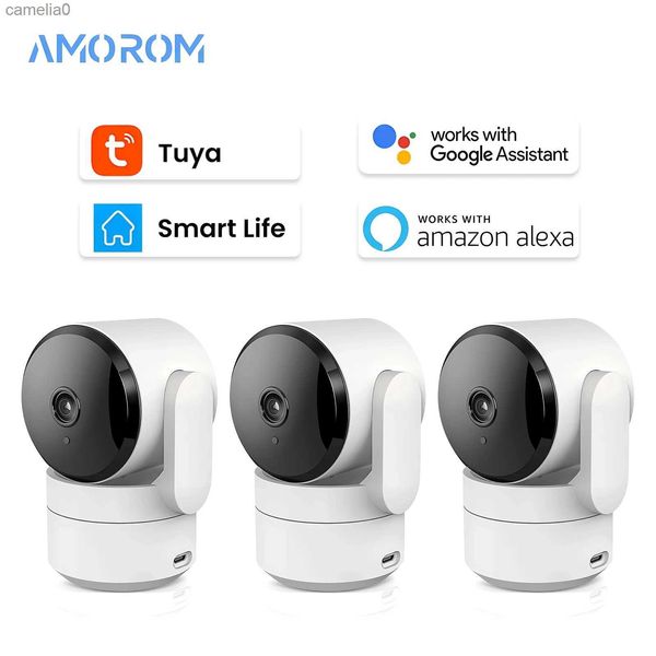 Telecamere ip tuya 1080p telecamera wifi indoor 360 ptz pet baby monitor visione notturna a infrarossi che rileva il monitoraggio P2P fotocamera IP con Google Alexac240412