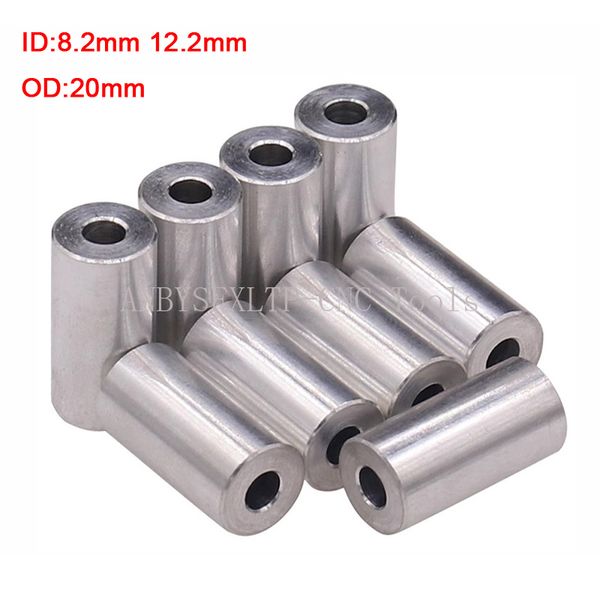 3pcs M8 M12 Alüminyum Alaşımlı Burs Akıl Conta Alüminyum Düz Yıkayıcı Conta CNC Sleve Yok Diş Standoffs Aracı Kol