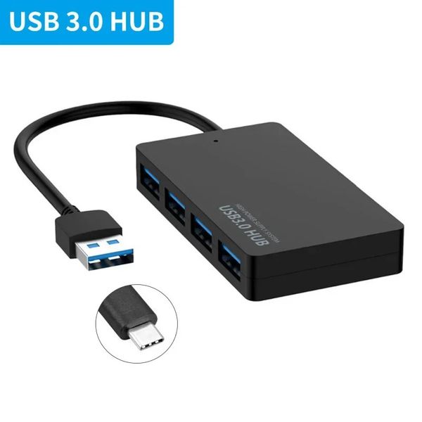 2024 USB HUB 3.0 Multi USB Splitter 4 USB bağlantı noktası 3.0 2.0 Lenovo Xiaomi MacBook Pro PC Hub USB 3 0 Lenovo için Genişletici USB Güç Adaptörü