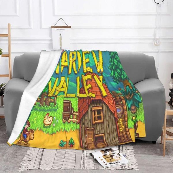 Coperte Stardew Valley videogiochi coperta in flanella stampare traspirante super caldo per lettare letti di letti