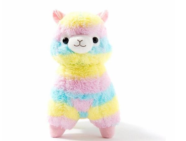 20cm fofo arco -íris alpacasso kawaii alpaca llama arpakasso macio de pelúcia boneca de brinquedo de pilota