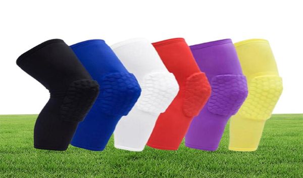 Honeycomb Sports Safety Tapes Volleyball Basketball Knee Pad Meias de compactação envoltem acessórios de moda de proteção de cinta única P8391836