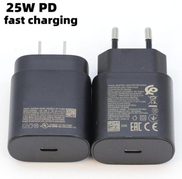 Super Fast 25W PD USB Typ C Schnellladegeräte -Adapter TA800 für Samsung S20 Note 20NETO10 Travel Chargers64510865573343