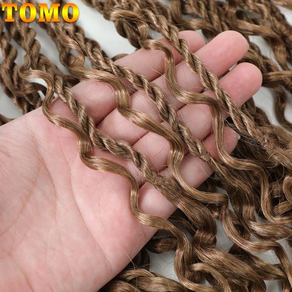 Tomo Boho Cabelo de crochê 14 polegadas 20strands pequenos senegalês Torchas de crochê Tornes de crochê Extensões de cabelo de trança sintética para mulheres