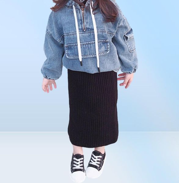 Thunderer Girls Jean Jacket Spring Autumn Unisex Work abbigliamento Boys Coat con cappuccio di jeans con cappuccio 27 anni Abiti invernali per bambina LJ2011254456226