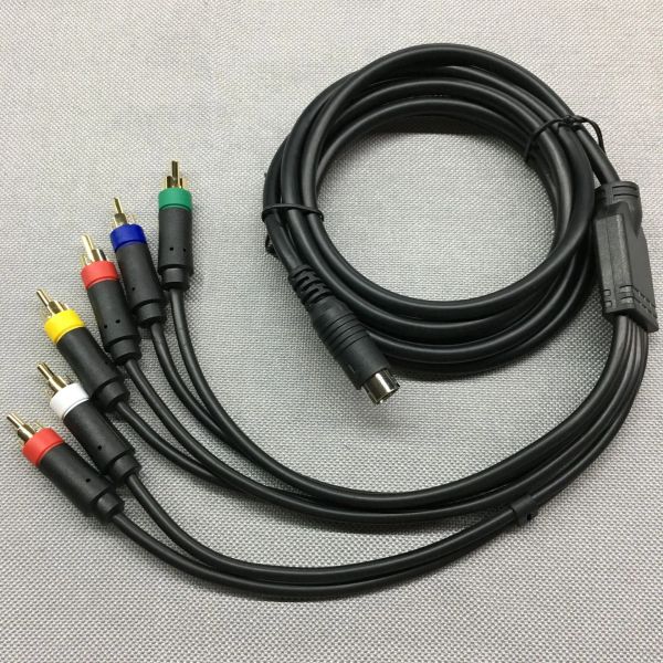 Cabos FZQWEG 1PCS 1.8M Componente AV VideoAudio Cable para Sega Saturn AV RCA Cord para SS (Visão geral da verificação)