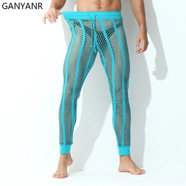 Hose Ganyanr Laufhose Männer Sport Fitnessstudio Jogging Training Sportswearhosen Leggings Trackpants Workout Joggers hohl Out sexy