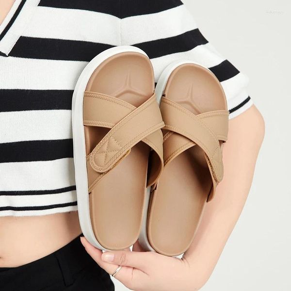 Slippers Summer Fashion Women Shoes Cross Strap Platm