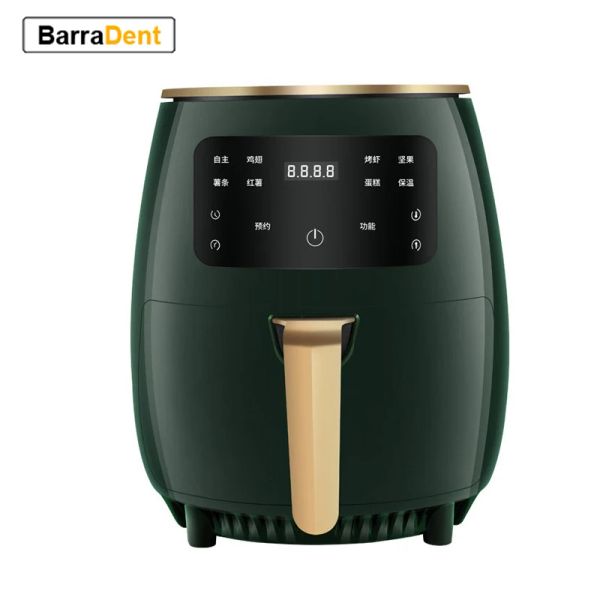 Fritadeiras Air Fryer Toaster Forno de convecção Roaster Digital LCD Touch Screen Fried Foods com três cores Red Green Black