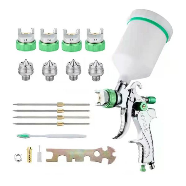 Kit hvlp per pistola a spruzzo spray fai -da -te con ugello da 1,4/1,7/2,0 mm per spruzzatori per auto di vernice professionale strumo di alimentazione della pistola spray