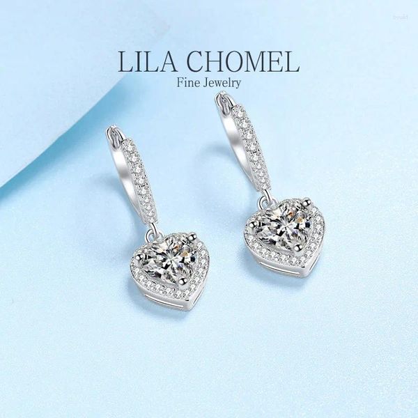 Brincos de luxo jóias de luxo PT950 Platinum Girls Sparks White Gold Gold 2Ct Corte Corte Moissanite Brincho