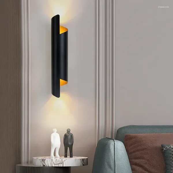 Lâmpada de parede Modern Led Gold Gold Living Room Sconce Bedroom Borda de cabeceira Fixamento Nórdico Decoração de entrada de luxo de luxo Luz de decoração