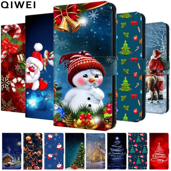 Per Huawei P10 P20 P30 Lite Case di portafogli natalizio per il portafogli in pelle per Huawei P30 Pro P 30 P30Pro Case di telefono Borsa P 20 P30lite