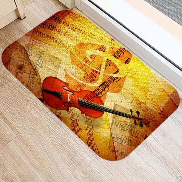 Tappeti Music Pattern da cucina vasca da bagno Matro per porte corallo corallo tappeto tappeti per interni tappeti da pavimento interno