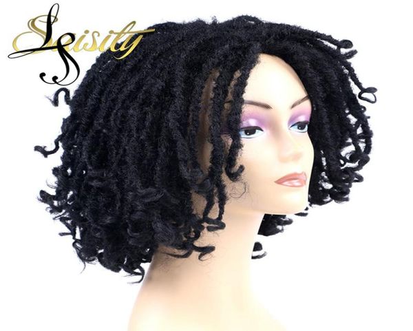 Synthetische Dreadlocks Haar Perücken mittlere Teil für afrikanische Frauen schwarzer brauner Bug Ombre Häkeln Soul Locs Braids Perücken LS364554764