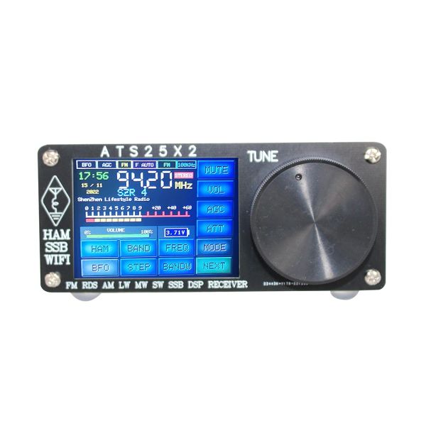 Radio Full Band Radio Receiver Touchscreen digitaler Stereo -Empfänger WiFi -Konfiguration Helligkeit Einstellung Aluminiumlegierung ATS25X2