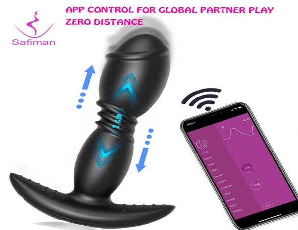 Анальные игрушки NXY Throut Vibrator Sex Toys для женщин оргазм мастурбатор приложение пульт дистанционного управления Bluetooth Big Butt Plugre Erotic 4813084