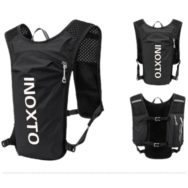 Taschen Inoxto wasserdichtes Running Rucksack 5L Ultraleicher Hydratation Weste Mountainbike Lederbeutel Atmungsaktives Fitnessstecher 1,5 -l Wasserbeutel