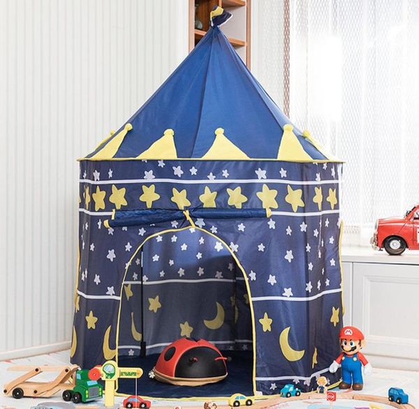 Crianças jogam tenda de bola de bola tenda de tenda do príncipe Prince's Princess Portable Indoor Outdoor Baby Play Tents House Hut para Kids Toys LJ2009235057083