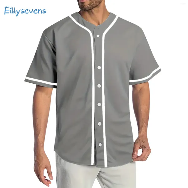 Мужские рубашки M Men Summer Color Color Splising White Border Sports Comfort Tops с коротким рукавом ежедневно причинно свободные однократные