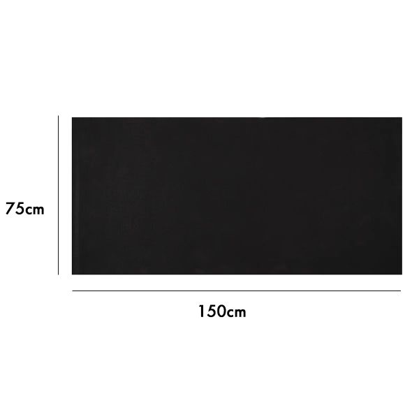 Ausrüstungen 150x75x0.4 cm Übungsmatte Fitnessgeräte für Laufbandbike Schützen Bodenmatte Running Hine Stoßdämpfung Schwarz schwarz