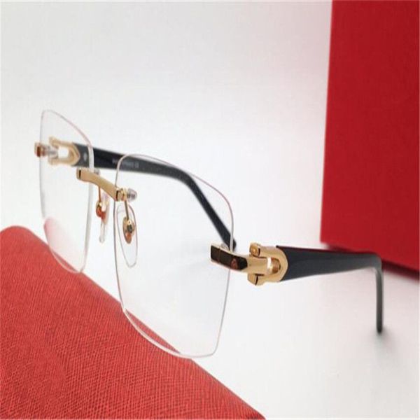 Nuovo design della moda Eyewear ottico 0289 Frame quadrato senza bordo semplice stile popolare leggero e comodo da indossare 259 trasparenti