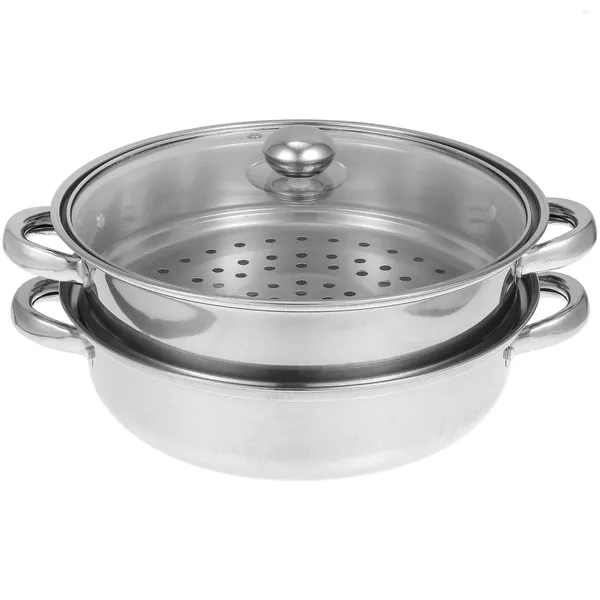 Doppelkessel kochen Topf Futter Dampfdampfdampfgriff Griff Design Küche Tamale Edelstahlpfanne