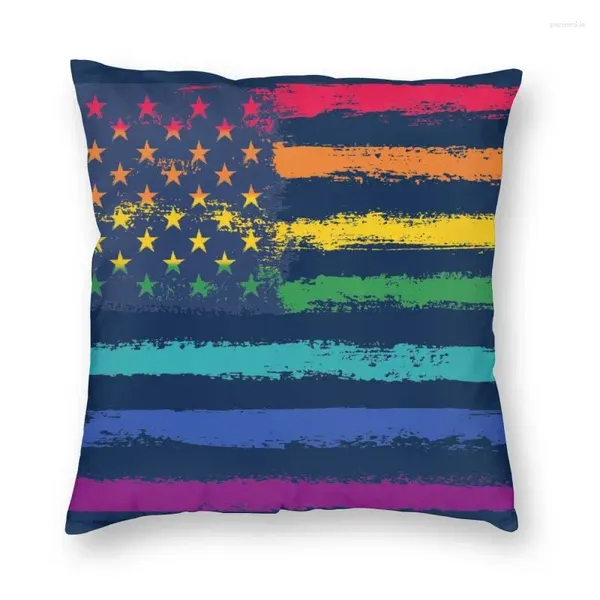 Travesseiro LGBT Gay Pride Flag Cover Decor Home Decor LGBTQ THROW LESBIAN para impressão dupla face da sala de estar