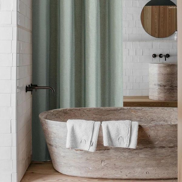 Tende da doccia non in/elegante tende impermeabile per bagno in tessuto da bagno in lino in tessuto grande casa aggravato