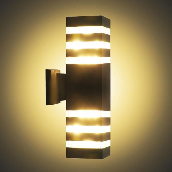 Lâmpadas de parede modernas iluminação externa à prova d'água para baixo luminária de luminária LED decoração industrial para jardim fora do Buitenverlichting257Z