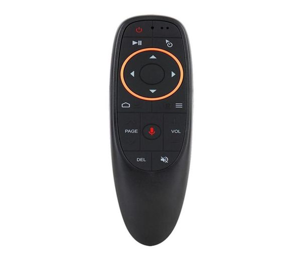 G10G10S Voice Controle remoto Air Mouse com USB 24GHz sem fio 6 Eixo Giroscópio Microfone IR Controles remotos para Android TV Box7169240