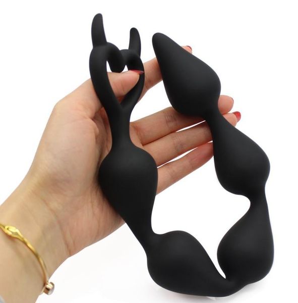 2018 Nuovo arrivo Big Silicone Anal Perline flessibili Plug del sesso Anal Sex Sex Products Sex Products Unisex Anal Balls 3635 CM S9241804826