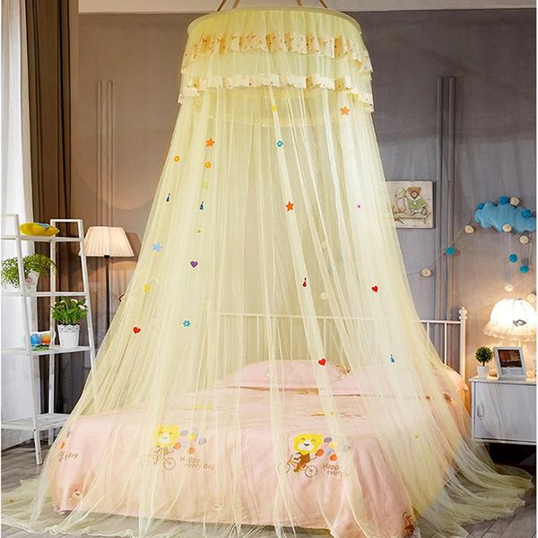 Dome Dome Hanging Mosquito net 4 Colors Декор для девочек Decor Domport Установите кружевную кровать Canopy Kids Baby Bedding 240407