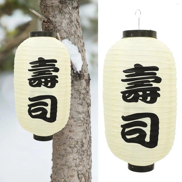 Titulares de vela Decorativa ao ar livre Lanterna japonesa Ornament Light 48x25x25cm Favores de estilo de estilo lanternas de pano de seda interno