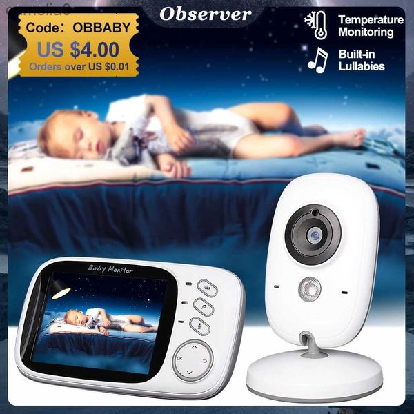 Baby Monitors VB603 Video Baby Monitor 2.4g Mãe Bidirecional Audio Night Vision Monitorando câmera com exibição de temperatura para bebê itemsc240412