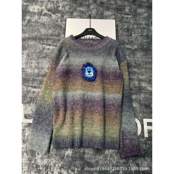 Maglioni femminili autunno/inverno filato colorante fisso colorato maglione pullover gradiente grade