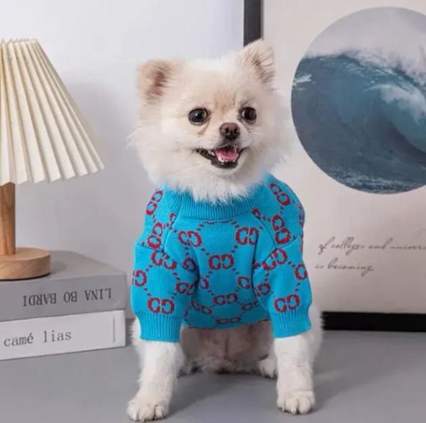 Designer Roupas de cães Marcas de cachorro Aparel de inverno Pet Sweater malha