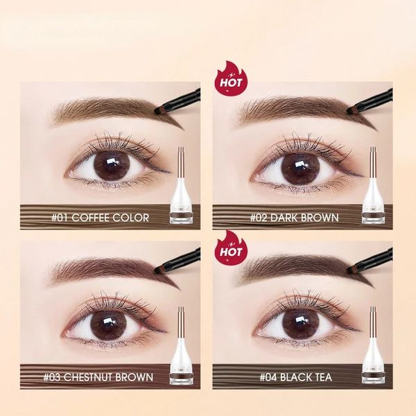 2024 Eyebrow Tint Make -up wasserdichte Augenbrauen Pomade Gel Enhancer Kosmetische Augen Make -up Augenbrauenbrauencreme mit Pinselprofi für Augenbrauen Tint