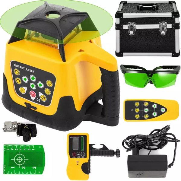 Combos Green Beam Rotário rotativo Nivelador de 500m Medindo o nível do laser com poeira à prova de água de controle remoto