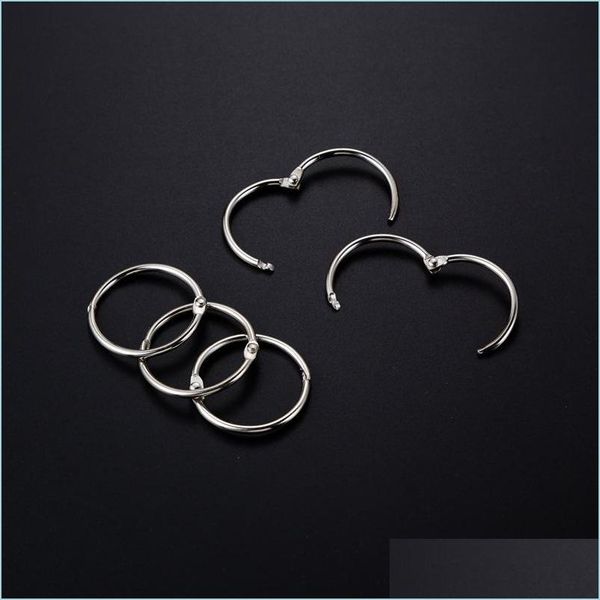 Anelli di tasto Raccolgo del libro Flexible Flexible Open Metal Circlips 3x44mm Nickel per cartella PO da te Tag album PO Clips MTI Scopo Drop de Dhgarden Dh13z