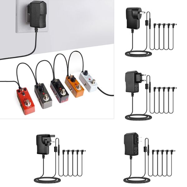 9V para o adaptador de fonte de alimentação de efeitos de guitarra DC