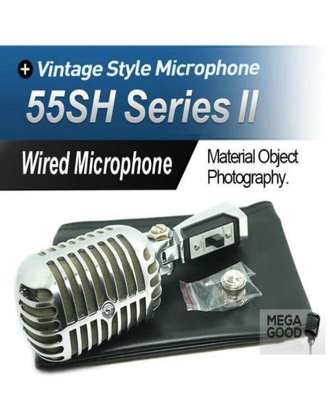 HQ Exportação Versão 55SH II Microfone dinâmico Vocal 55sh2 Estilo vintage clássico Microfona 55sh Series II Mic1286108