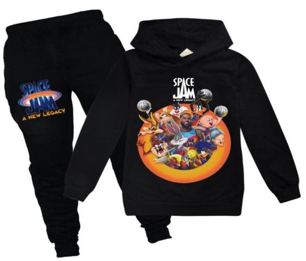 Set di abbigliamento per bambini039s 216Y 2021 Space Jam 2 Boys Hoodies Girls Girls Speatpants Abitazioni per adolescenti per bambini Autumn2652588