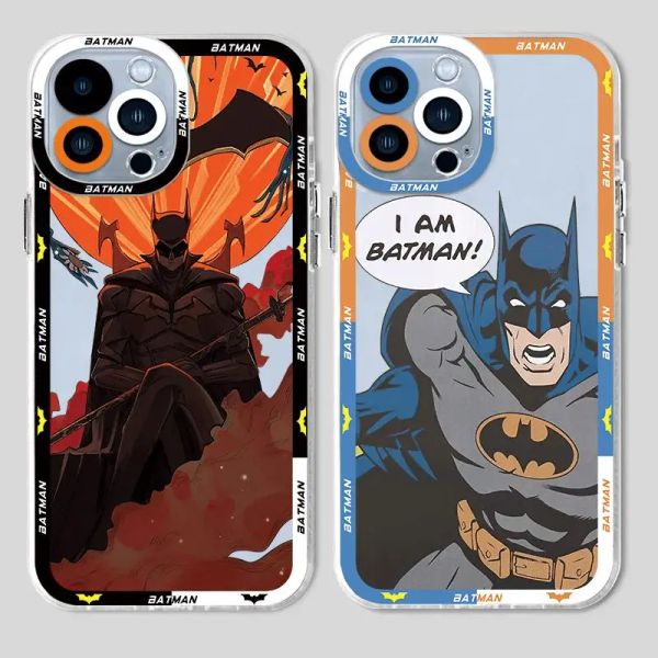 Телефон Batman Superhero для Apple iPhone 15 Pro Max 13 14 плюс 12 Mini 11 Pro XR 8 SE 7 6S XS MAX MATTE Armor Cover