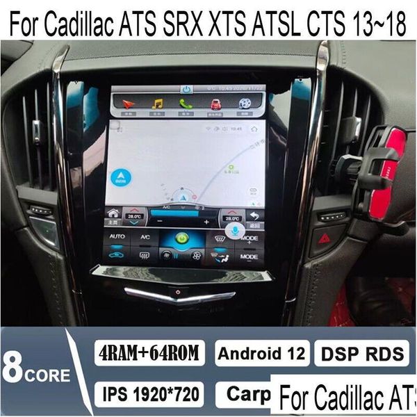 Acessórios para carros GPS 10.4 Android Navegion Tesla Style for Cadillac ATS ATSL XTS SRX Drop Deliver