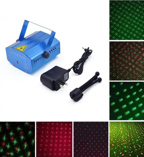 Mavi Mini LED Lazer Aydınlatma Projektörü Ev Lazerler Pointer Disco Işık Aşama Partys Lights Pattern Projector5694606